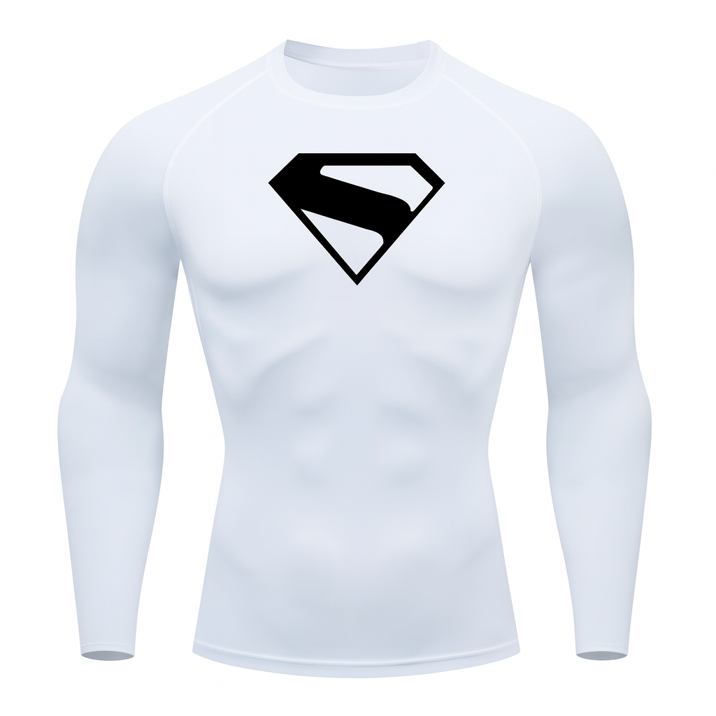 Long Sleeve Superman Compression Shirt