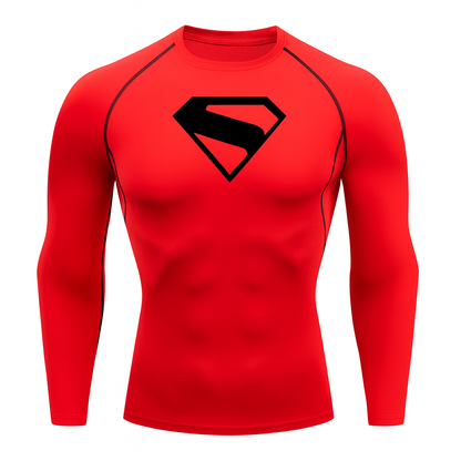 Long Sleeve Superman Compression Shirt